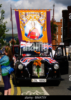 Orangefest, 12 juillet 2009 défilé Orange à travers le centre de Belfast. L'un des nombreux défilés en Irlande du Nord. Banque D'Images