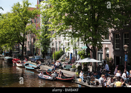 Canal Prinsengracht Amsterdam Banque D'Images