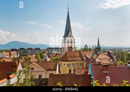 Vue sur Ljubljana Slovénie Banque D'Images