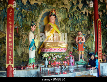 Temple bouddhiste à l'intérieur de l'Île Jinsuo Dali Erhai Lac Chine Yunnan Banque D'Images