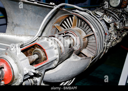 Un détail du moteur d avions dans l'exposition Banque D'Images