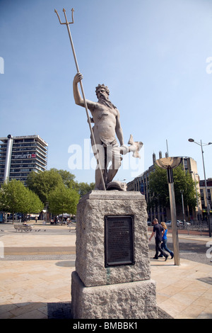 Statue de Neptune, Central Promenade, Bristol Banque D'Images