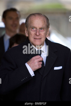 Le Prince Philip, duc d'Édimbourg lors d'une visite à Cambridge Banque D'Images