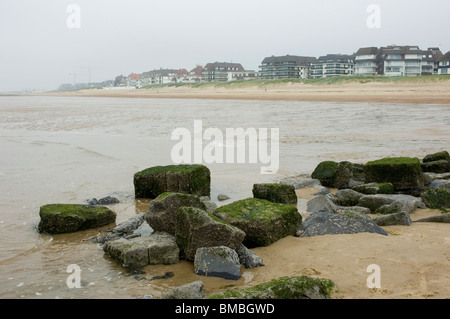 Plage Knokke-Zoute, côte Belgique. Photo D.V. Banque D'Images