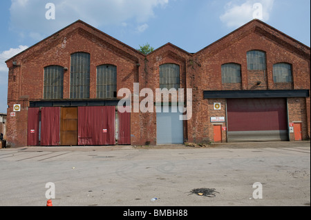 L'érection shop à l'ancienne Loco Horwich Works, Horwich, Bolton. Mis en place par le Lancashire & Yorkshire Railway Company. Banque D'Images