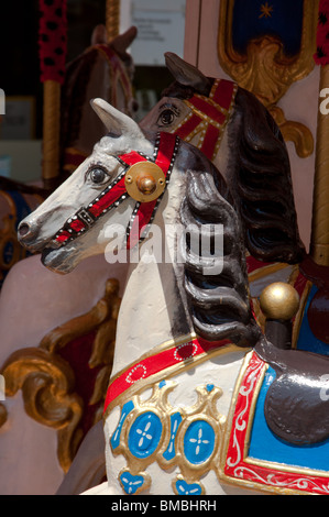 Les chevaux du Carrousel vu à Fussen, Allemagne Banque D'Images