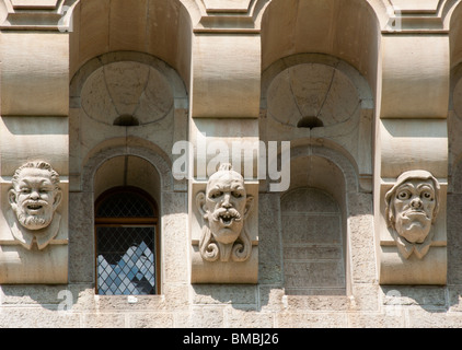 Closeup détail le château de Neuschwanstein en Bavière, Allemagne Banque D'Images