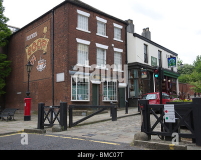 Musée des Pionniers de Rochdale, berceau du mouvement coopératif. Toad Lane,Rochdale,Lancashire, Angleterre, Royaume-Uni. Banque D'Images