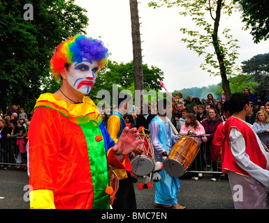 Carnaval de Luton, sinistre clown à 2010 Banque D'Images