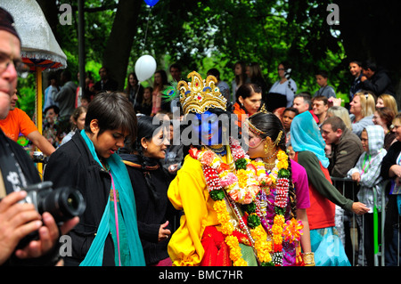 Hare Krishna 2010 Carnaval de Luton Banque D'Images