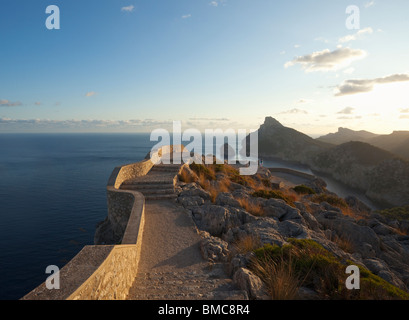 La péninsule de Formentor au nord est de Majorque à partir de Mirador des Colomer Majorque Espagne Europe EU Banque D'Images