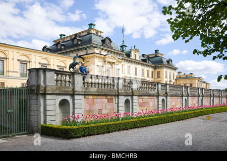 Château de Drottningholm, en Suède, la maison de la famille royale. Banque D'Images