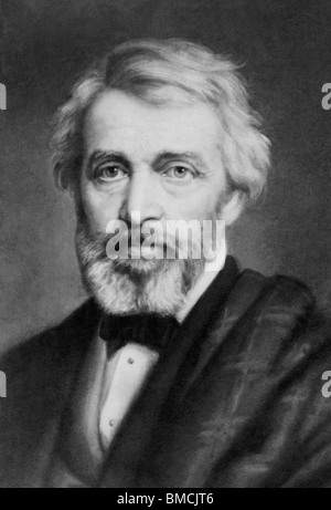 Portrait de l'écrivain satirique écossais, essayiste, historien et commentateur social Thomas Carlyle (1795 - 1881). Banque D'Images