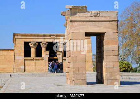 Madrid, Espagne. Templo de Debod (temple égyptien ; 4thC BC : remis à l'Espagne, 1968) Banque D'Images