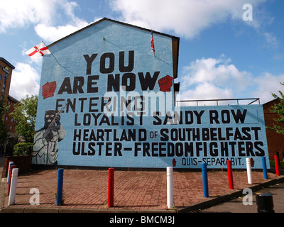 Ulster-Freedom Fighters UFF murale loyaliste Sandy Row Belfast Banque D'Images