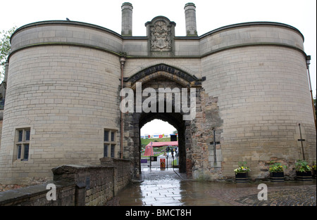 Châtelet d'entrée du château de Nottingham Banque D'Images