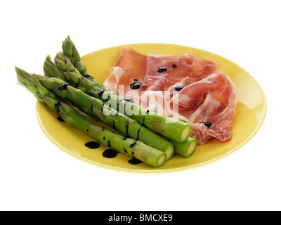 D'asperge avec jambon de Parme Banque D'Images