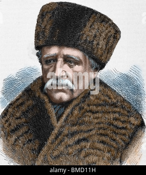 (Nordenskjold, Adolf Erik Nordenskiöld), Baron (1832-1901). L'explorateur polaire et naturaliste suédois finlandais d'origine. La gravure. Banque D'Images