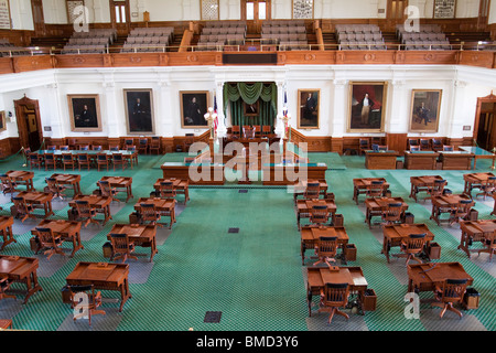 L'intérieur du sénat dans le Texas State Capitol building ou statehouse à Austin Banque D'Images