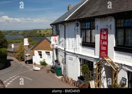 Royaume-uni, Angleterre, Devon, Dartmouth, Dittisham, Red Lion Pub sert également de bureau de poste et un magasin de village Banque D'Images
