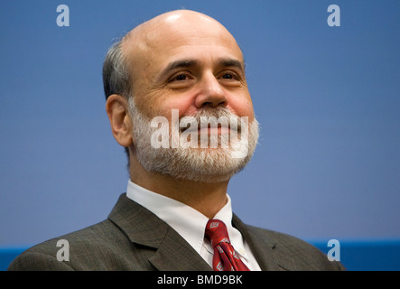 Le Président de la Réserve fédérale, Ben Bernanke. Banque D'Images