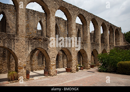 Ruine de l'Convento Mission San Jose y San Miguel de Aguayo San Antonio Texas USA Banque D'Images