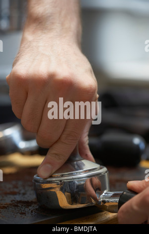 Tamper café Banque D'Images