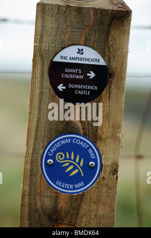 Causeway Coast Way, Bushmills, comté d'Antrim, en Irlande du Nord Banque D'Images