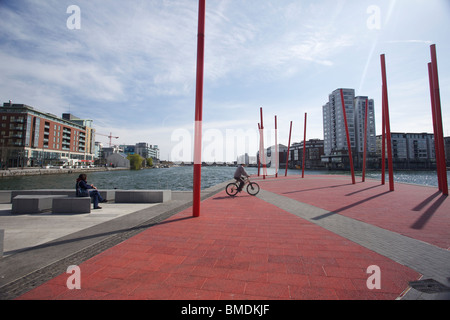 Grand bassin du Canal, Dublin, Irlande sur une journée ensoleillée Banque D'Images