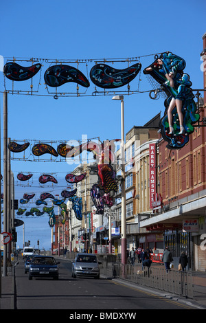 Illuminations de Blackpool pendant le jour sur le front de Lancashire England uk Banque D'Images