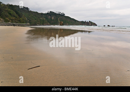 'Las Aguilas' Beach dans les Asturies, Espagne Banque D'Images