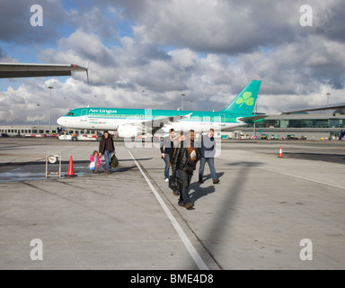 Aerlingus passagers Banque D'Images