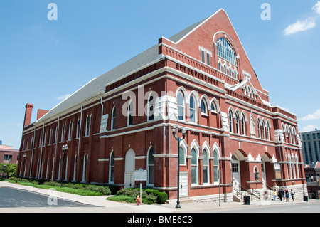 Vue extérieure du Ryman Auditorium de Nashville, Tennessee Banque D'Images