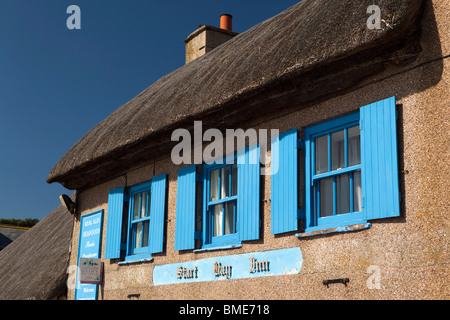 Royaume-uni, Angleterre, Devon, Torcoss, démarrer Bay Inn, front de chaume public house Banque D'Images