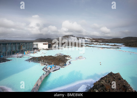 Vue de spa géothermal blue lagoon Banque D'Images