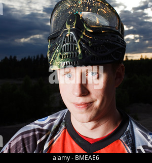 Les hommes le paintball, la Suède. Banque D'Images