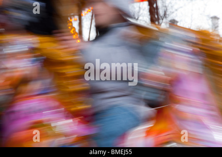 Carousel in motion Banque D'Images