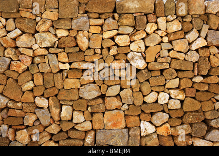Mur en pierre de maçonnerie sur château romain motif de fond Banque D'Images
