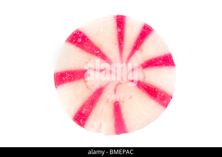 Sucette bonbon rose isolated over white Banque D'Images