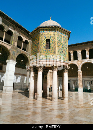 Mosquée Ummayad achevée en 715annonce également connu sous le nom de la Grande Mosquée de Damas, Damas Syrie le Moyen-Orient Banque D'Images