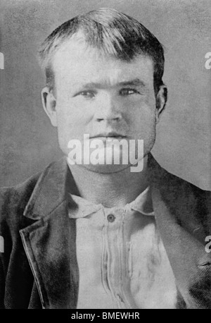 Prison vintage photo c1893 du célèbre hors-la-loi américains Butch Cassidy (1866 - c1908), de son vrai nom Robert LeRoy Parker. Banque D'Images