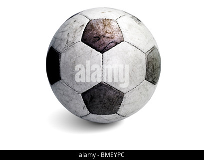 Soccer ball Telstar avec ombre Banque D'Images