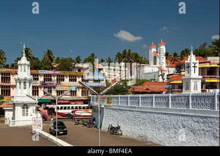 L'Inde, le Kerala, Kothamangalam, église Mar Thoma capella, petite flèche symbolique contenant l'image religieuse Banque D'Images