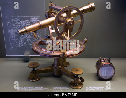 Répéter et aneroidbarometer théodolite en bronze Banque D'Images