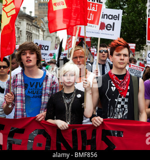 Flottille de Gaza Mars, Whitehall, Downing Street, à l'extérieur, Londres, de protestation contre l'assassinat de neuf militants par des soldats israéliens Banque D'Images