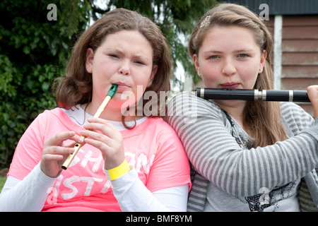 Comté de Limerick concurrents au Fleadh Ceol Concours de musique irlandaise, 5 juin 2010, l'hôpital le comté de Limerick, Irlande Banque D'Images