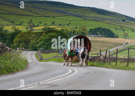 Sites touristiques le long de la B6259 à Mallerstang Valley près de Kirkby Stephen Banque D'Images