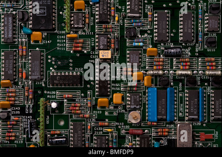 Close up de carte de circuit imprimé Banque D'Images