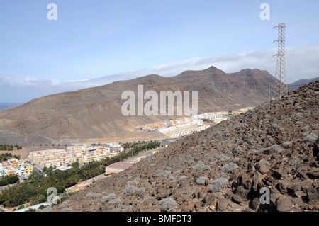 Sur la ville de Morro Jable. Île des Canaries Fuerteventura, Espagne Banque D'Images