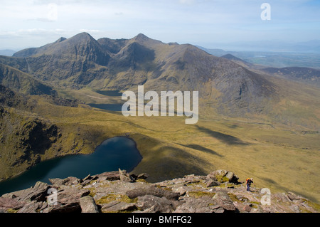 Carrauntoohil de Cruach Mor, Macgillycuddy Reeks, Irlande Banque D'Images